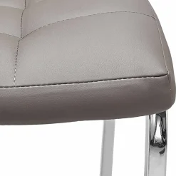 Wohnen Braune Möbel|Küchenstühle*Kunstlederstühle in Hellbraun - Bellatrix (2er Set)