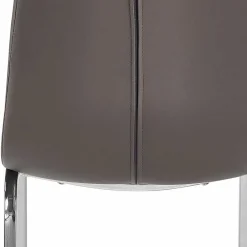 Wohnen Braune Möbel|Küchenstühle*Kunstlederstühle in Hellbraun - Bellatrix (2er Set)