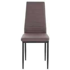 Wohnen Kunstlederstühle in hellem Braun - Matieu (4er Set)