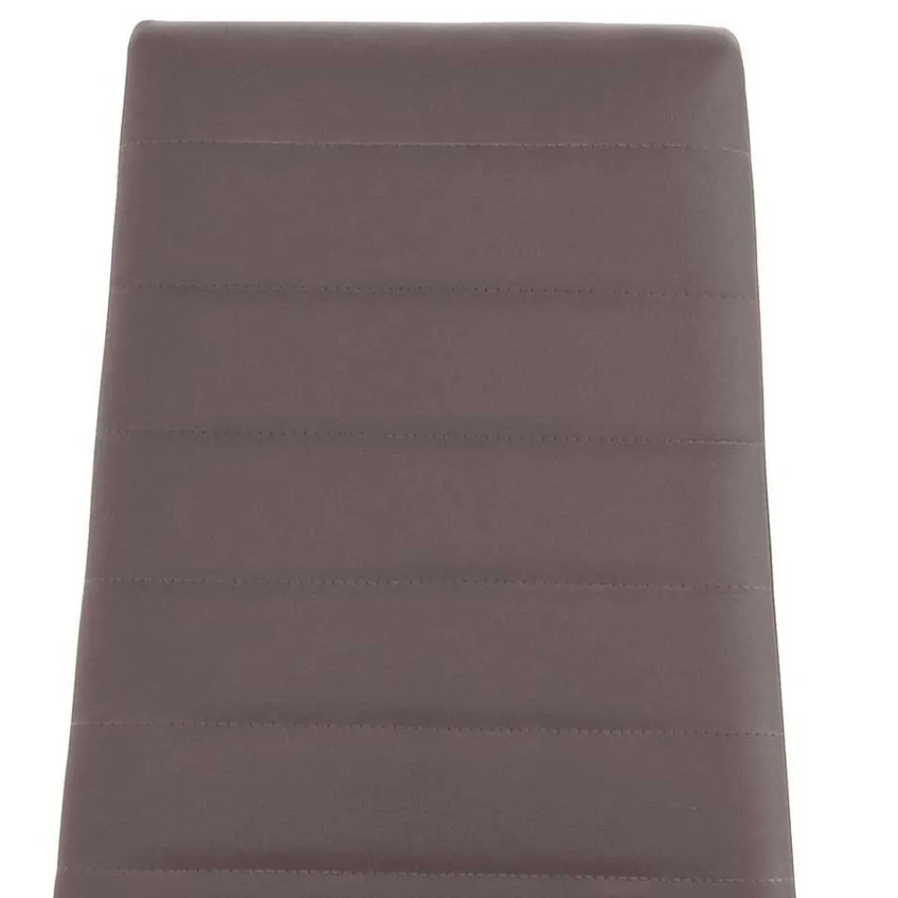 Wohnen Kunstlederstühle in hellem Braun - Matieu (4er Set)