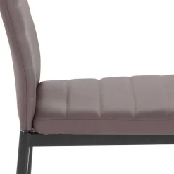 Wohnen Kunstlederstühle in hellem Braun - Matieu (4er Set)