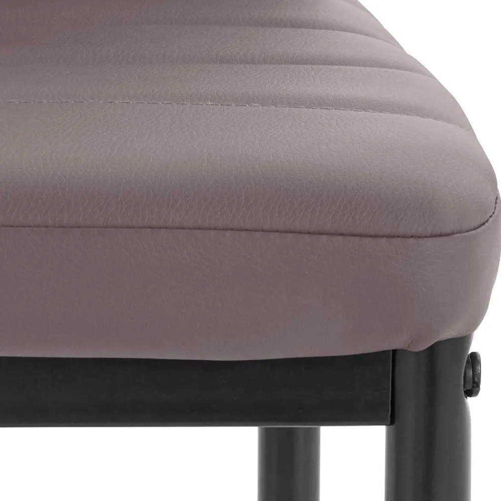 Wohnen Kunstlederstühle in hellem Braun - Matieu (4er Set)