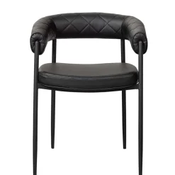 Wohnen Wohnzimmerstühle*Kunstlederstühle in Schwarz - Austral (2er Set)