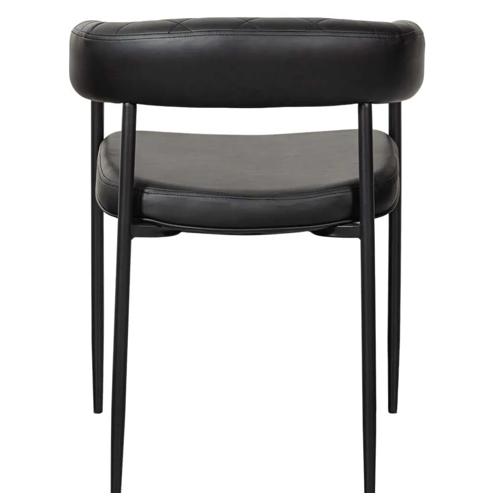 Wohnen Wohnzimmerstühle*Kunstlederstühle in Schwarz - Austral (2er Set)