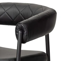 Wohnen Wohnzimmerstühle*Kunstlederstühle in Schwarz - Austral (2er Set)