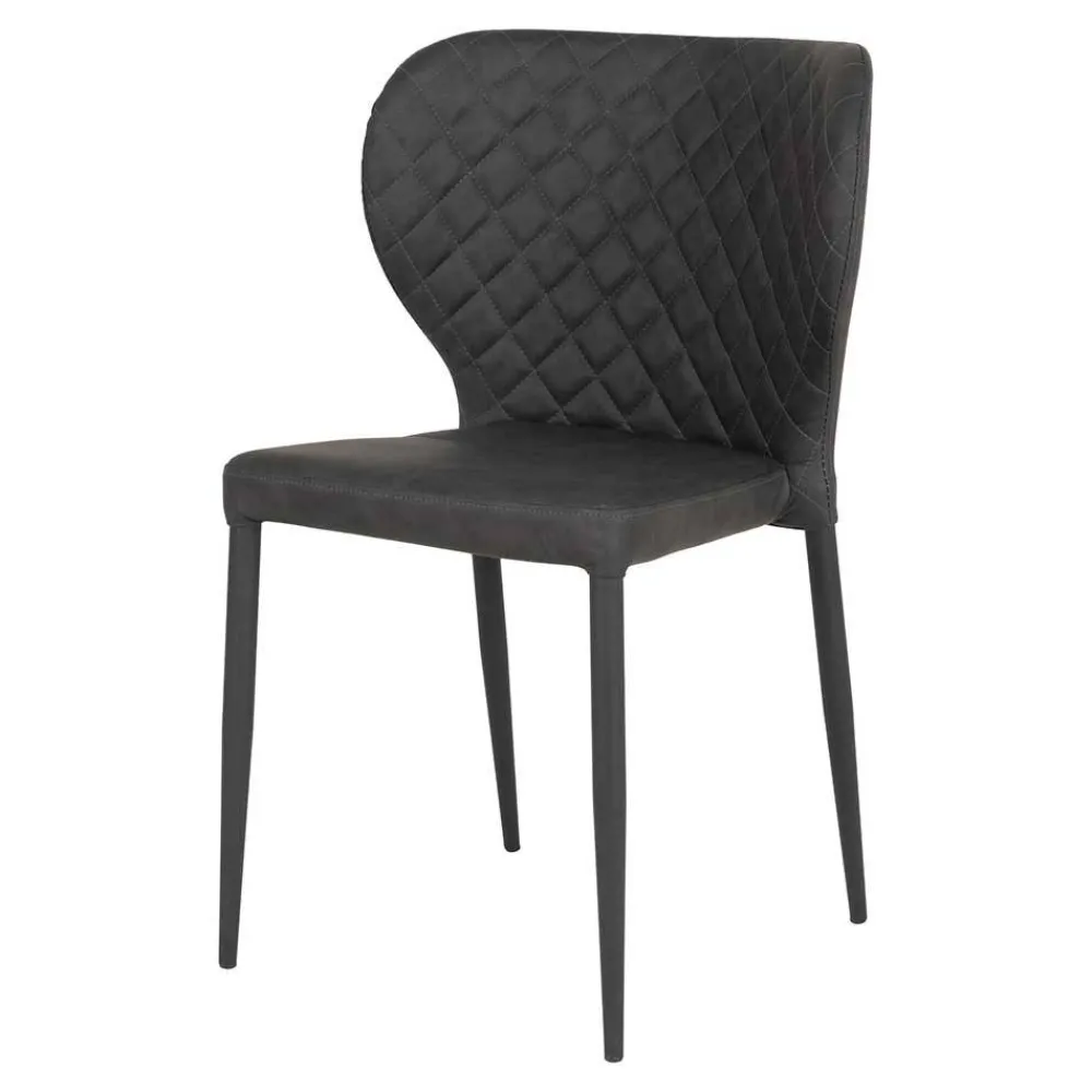 Wohnen Küchenstühle|Esszimmerstühle*Kunstlederstühle mit Rauten Steppung - Trendenca (4er Set)