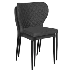 Wohnen Küchenstühle|Esszimmerstühle*Kunstlederstühle mit Rauten Steppung - Trendenca (4er Set)