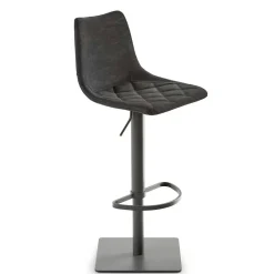 Wohnen Kunstleder-Tresenstuhl in Schwarz - Derict