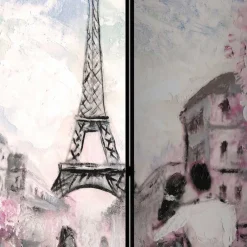 Wohnen Kunstmotiv Paravent mit Romantikszene in Paris - Estern