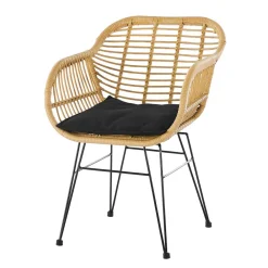 Wohnen Kunstrattan Armlehnstuhl in Beige - Olessa (2er Set)