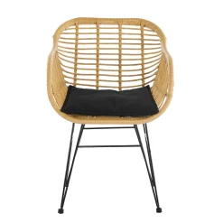 Wohnen Kunstrattan Armlehnstuhl in Beige - Olessa (2er Set)