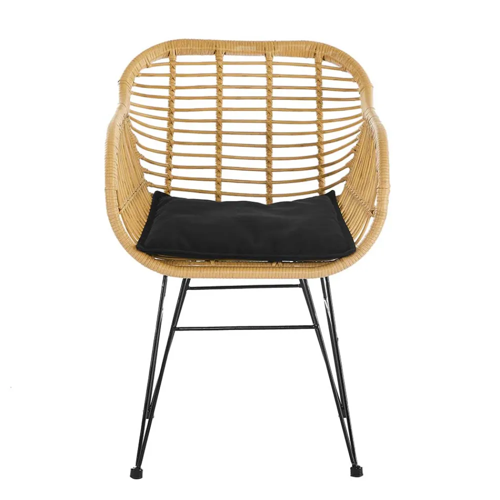 Wohnen Kunstrattan Armlehnstuhl in Beige - Olessa (2er Set)