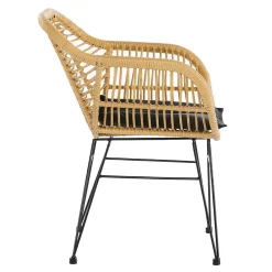 Wohnen Kunstrattan Armlehnstuhl in Beige - Olessa (2er Set)