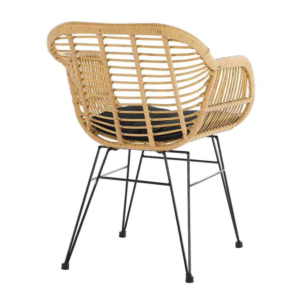 Wohnen Kunstrattan Armlehnstuhl in Beige - Olessa (2er Set)