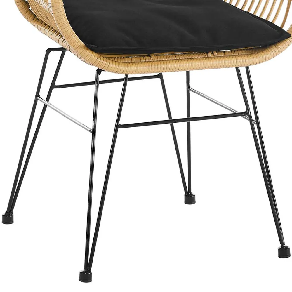 Wohnen Kunstrattan Armlehnstuhl in Beige - Olessa (2er Set)