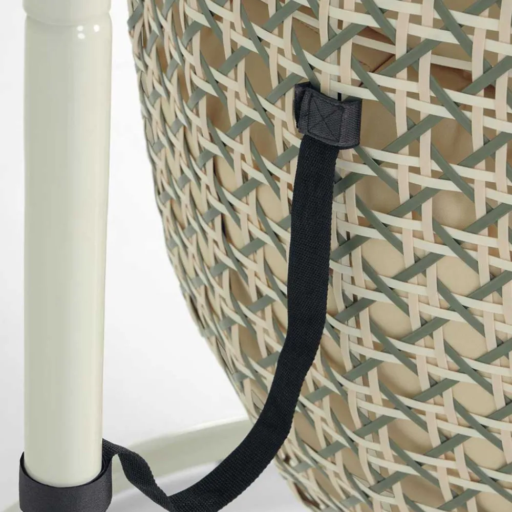 Wohnen Sessel|Rattanmöbel*Kunstrattan Geflechtsessel hängend mit Gestell - Axinta