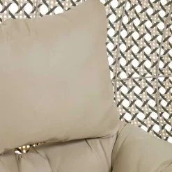 Wohnen Sessel|Rattanmöbel*Kunstrattan Geflechtsessel hängend mit Gestell - Axinta