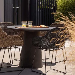 Wohnen Kunstrattan Stühle in Schwarz - Delhia (2er Set)