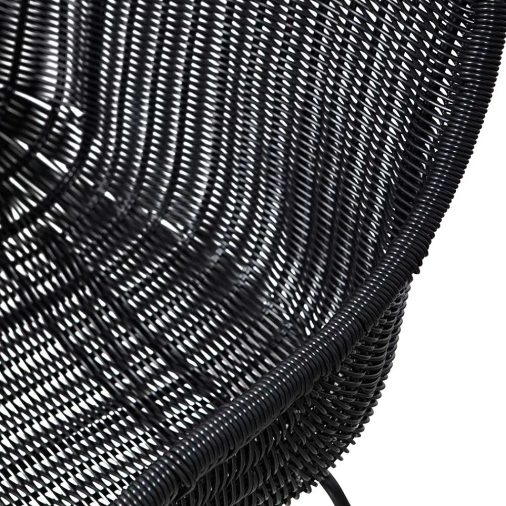 Wohnen Kunstrattan Stühle in Schwarz - Delhia (2er Set)