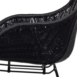 Wohnen Kunstrattan Stühle in Schwarz - Delhia (2er Set)