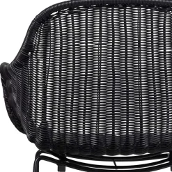 Wohnen Kunstrattan Stühle in Schwarz - Delhia (2er Set)