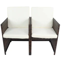 Wohnen Kunstratten Outdoorstühle in Braun - Dorau (2er Set)