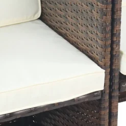 Wohnen Kunstratten Outdoorstühle in Braun - Dorau (2er Set)