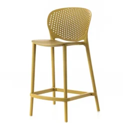 Wohnen Sessel & Hocker*Kunststoff Barstühle in Gelb - Vlatu (2er Set)