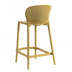 Wohnen Sessel & Hocker*Kunststoff Barstühle in Gelb - Vlatu (2er Set)