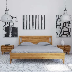 Wohnen Kurzes Bett mit Unterlänge 190 cm - Hardus (dreiteilig)