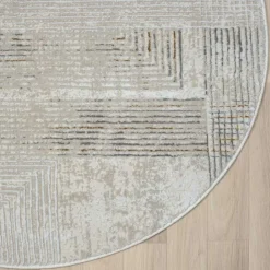 Wohnen Kurzflor Teppich in Rund 120cm - Elixar