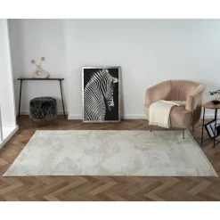 Wohnen Kurzfloriger Teppich in Beige & Creme - Helsico