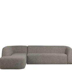 Wohnen L Sofa im Skandi Design in Grau Chenille - Grandessa