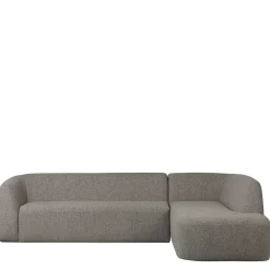 Wohnen L Sofa im Skandi Design in Grau Chenille - Grandessa