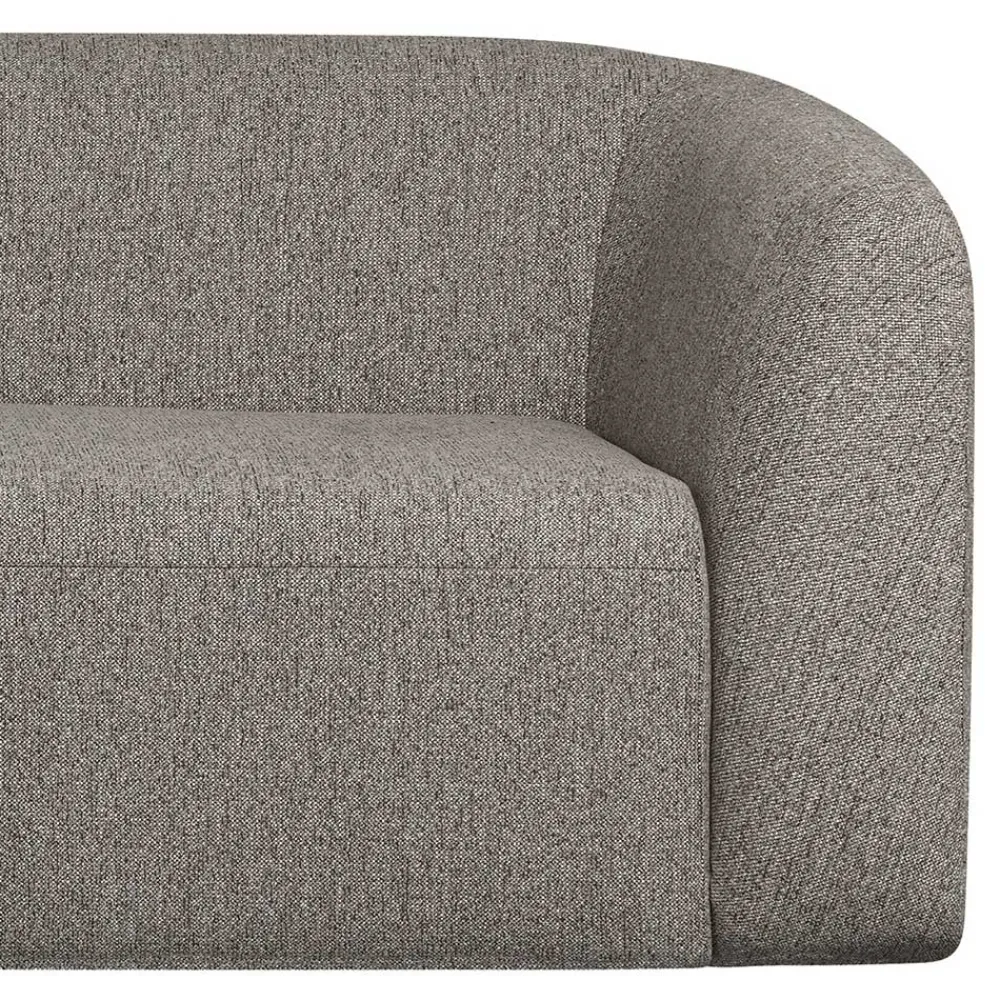 Wohnen L Sofa im Skandi Design in Grau Chenille - Grandessa