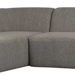 Wohnen L Sofa im Skandi Design in Grau Chenille - Grandessa