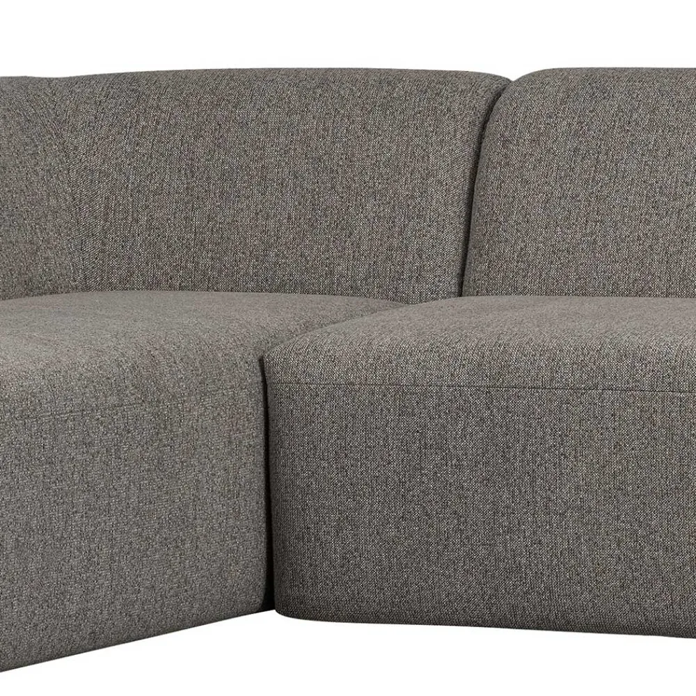 Wohnen L Sofa im Skandi Design in Grau Chenille - Grandessa