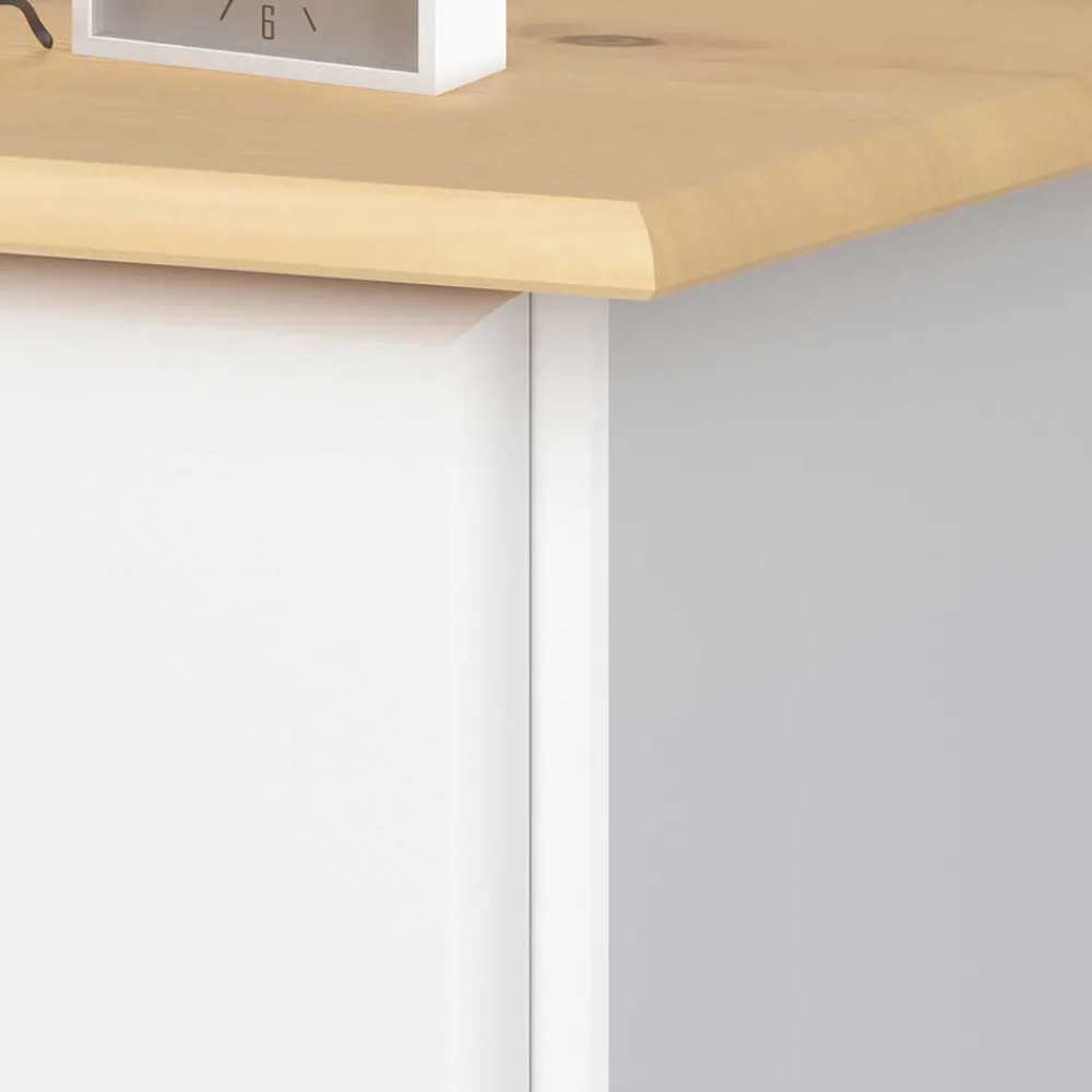 Wohnen Nachttische*Lackierte Ciountry Nachtkommode zweifarbig - Cordenas