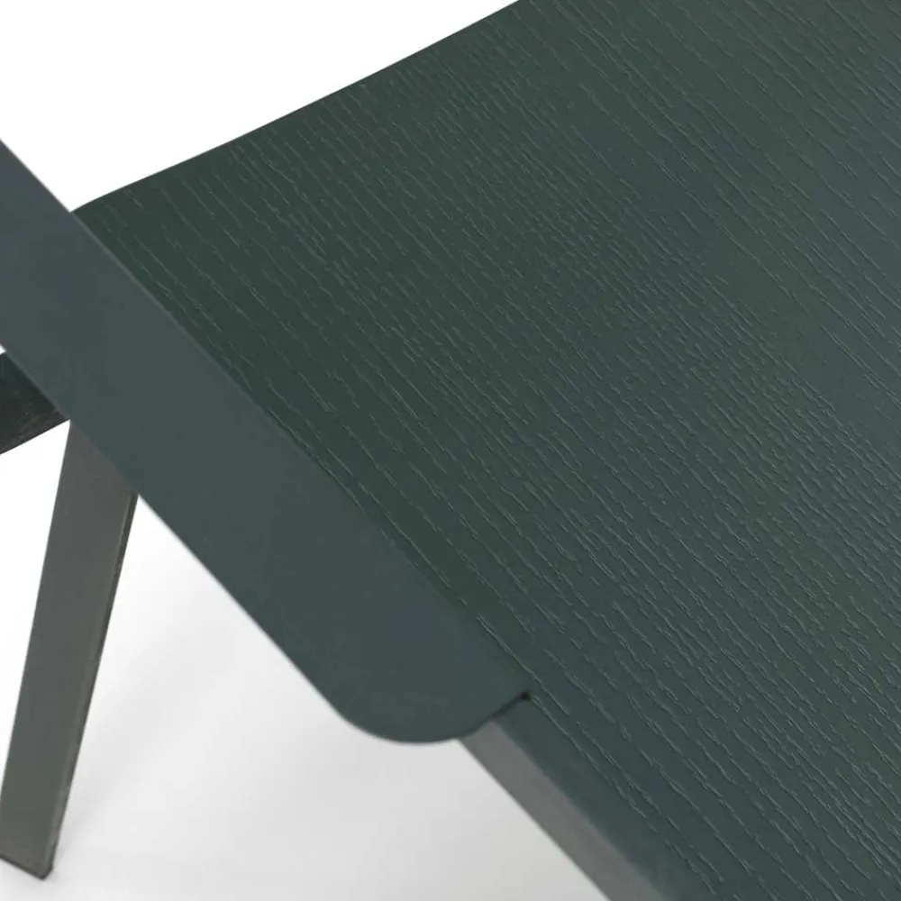 Wohnen Wohnzimmerstühle*Lackierter Armlehnstuhl in Grün - Nevers (4er Set)