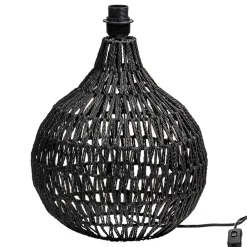 Wohnen Lampenfuß aus Metall mit Papierkordel Geflecht - Notana