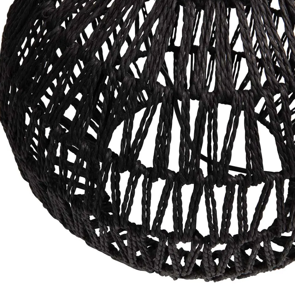 Wohnen Lampenfuß aus Metall mit Papierkordel Geflecht - Notana