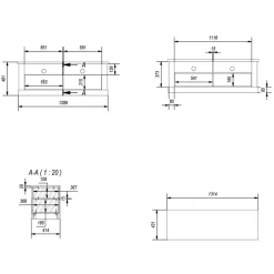 Wohnen Wohnzimmerschränke|Wohnwände*Landhaus Anbauwand in Lichtgrau & Eiche - Buleta (vierteilig)