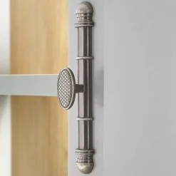 Wohnen Wohnzimmerschränke|Wohnwände*Landhaus Anbauwand in Lichtgrau & Eiche - Buleta (vierteilig)