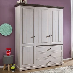 Wohnen Kinderkleiderschränke|Babyzimmerschränke*Landhaus Baby Kleiderschrank mit Schubladen - Rimesca