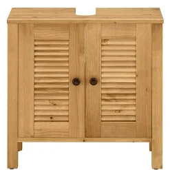 Wohnen Badezimmer Komplett*Landhaus Badmöbel aus Massivholz - Zavieca (vierteilig)