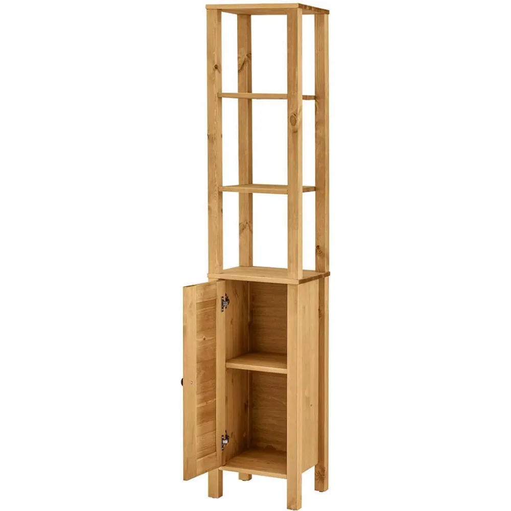 Wohnen Badezimmer Komplett*Landhaus Badmöbel aus Massivholz - Zavieca (vierteilig)