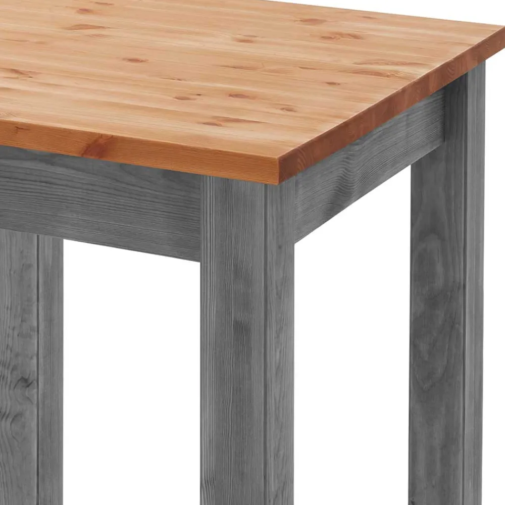 Wohnen Landhausmöbel|Bartische*Landhaus Bartisch in Kiefer Lauge & Grau - Ziamora