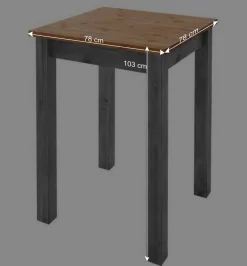 Wohnen Landhausmöbel|Bartische*Landhaus Bartisch in Kiefer Lauge & Grau - Ziamora