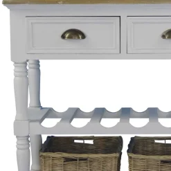 Wohnen Massivholzmöbel|Esszimmertische*Landhaus Beistelltisch Cultures in Weiß