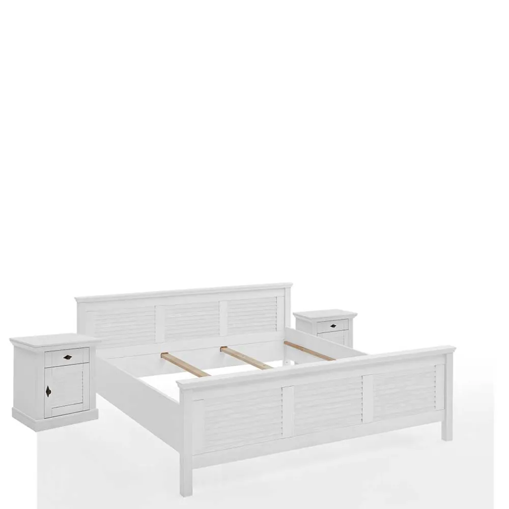 Wohnen Landhaus Bett mit Kopf- und Fußteil - Mira